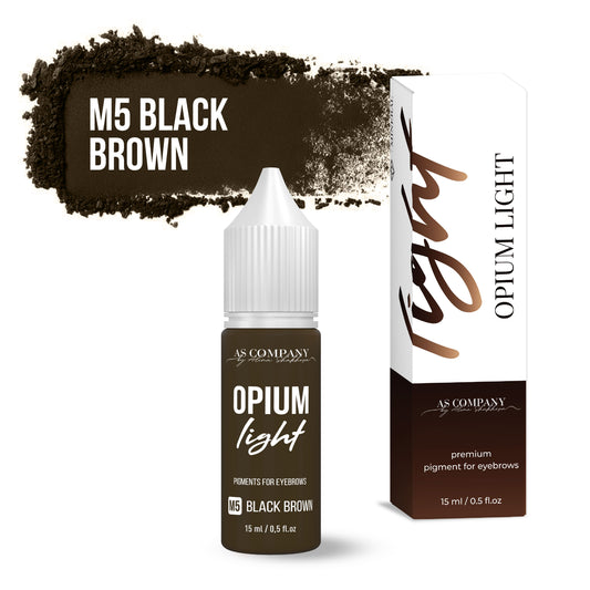 Pigment mineral pentru sprâncene M5 NEGRU-MARO, 6ml, 15 ml (OPIUM LIGHT) AS-Company™