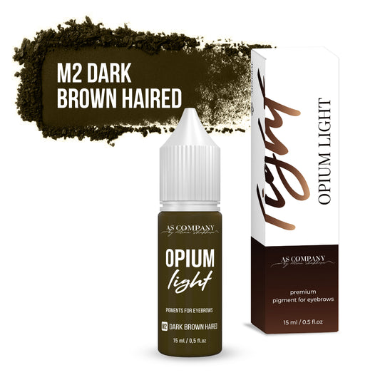 Pigment mineral pentru sprâncene M2 DARK BROWN HAIRED, 6ml, 15 ml (OPIUM LIGHT) AS-Company™