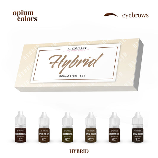 Set Pigmenți OPIUM COLORS pentru sprâncene, Hybrids 6 ml
