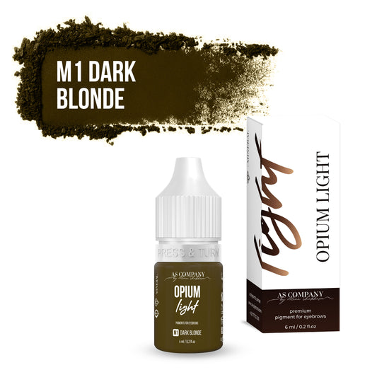 Pigment mineral pentru sprâncene M1 DARK BLONDE, 6ml, 15 ml (OPIUM LIGHT) AS-Company™