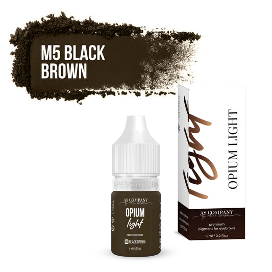 Pigment mineral pentru sprâncene M5 NEGRU-MARO, 6ml, 15 ml (OPIUM LIGHT) AS-Company™